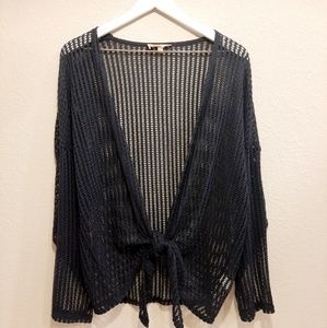 Knit front tie top